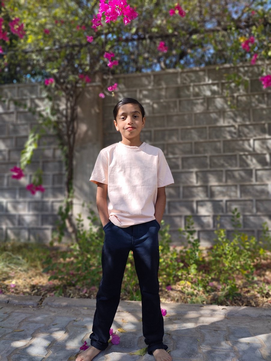 Baby Pink Kids T-shirt - Organic Cotton & Naturally Fiber Dyed | Verified Sustainable by Brown Living™