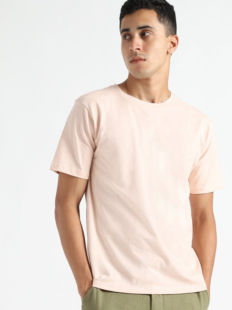 Buy Organic Cotton & Naturally Fiber Dyed Baby Pink Men's T-shirt | Shop Verified Sustainable Products on Brown Living