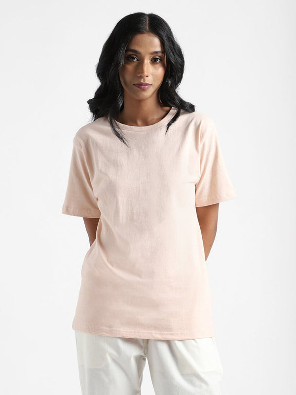 Buy Organic Cotton & Naturally Fiber Dyed Baby Pink Women's T-shirt | Shop Verified Sustainable Womens T-Shirt on Brown Living™