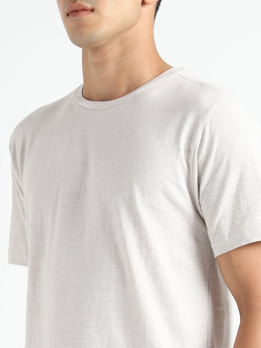 Grey Melange T-shirt - Organic Cotton & Naturally Fiber Dyed | Verified Sustainable by Brown Living™