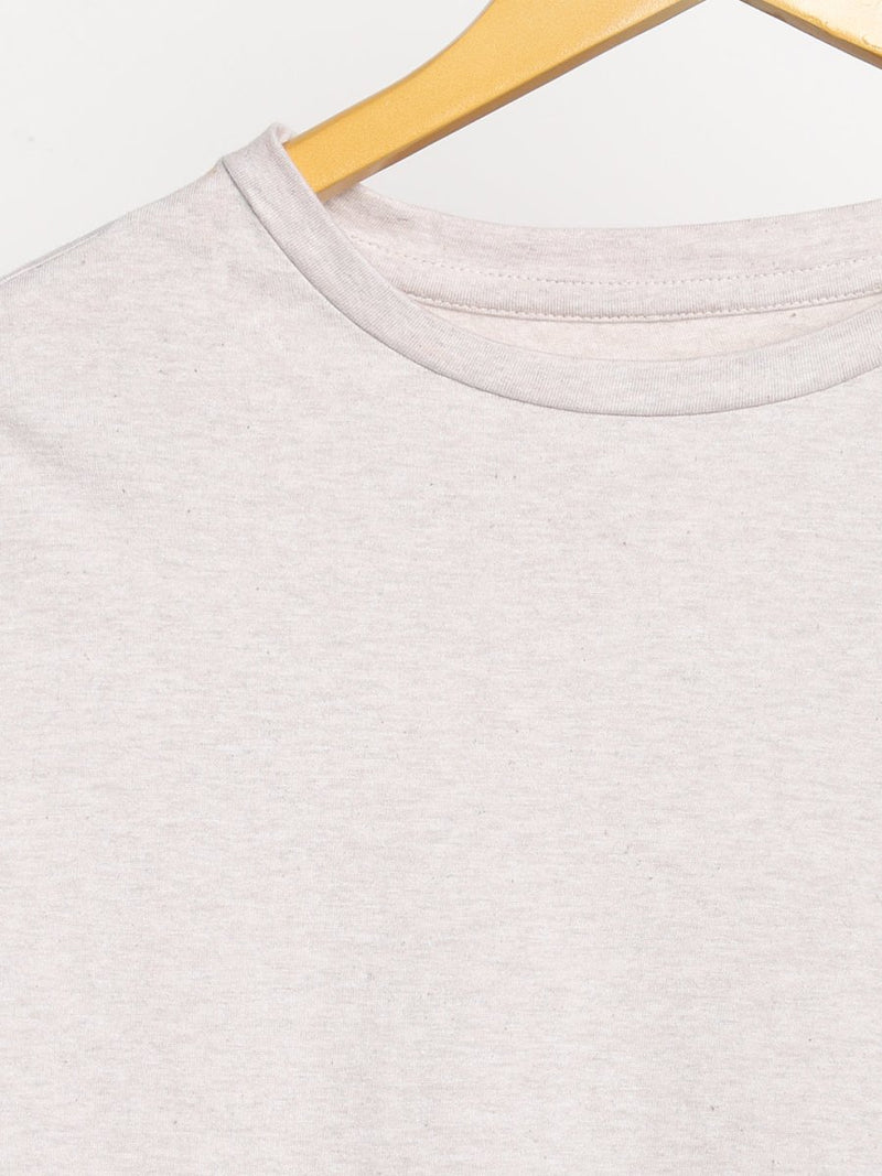 Buy Organic Cotton & Naturally Fiber Dyed Grey Melange Men's T-shirt | Shop Verified Sustainable Mens Tshirt on Brown Living™