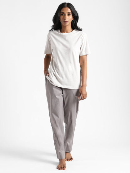 Grey Melange T-shirt - Organic Cotton & Naturally Fiber Dyed | Verified Sustainable by Brown Living™