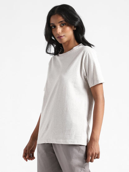 Grey Melange T-shirt - Organic Cotton & Naturally Fiber Dyed | Verified Sustainable by Brown Living™