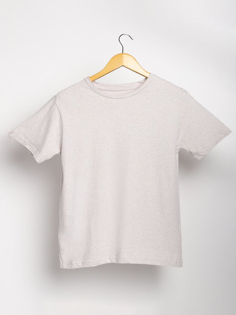 Buy Organic Cotton & Naturally Fiber Dyed Grey Melange Women's T-shirt | Shop Verified Sustainable Products on Brown Living