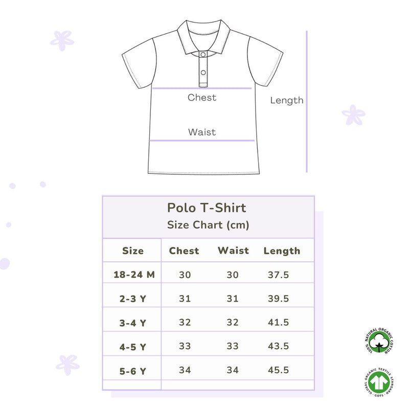 Buy Organic Cotton Polo T-Shirt- Pinwheel Parade | Shop Verified Sustainable Kids Shirts on Brown Living™