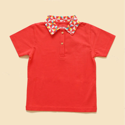 Organic Cotton Polo T-Shirt - Pinwheel Parade | Verified Sustainable by Brown Living™