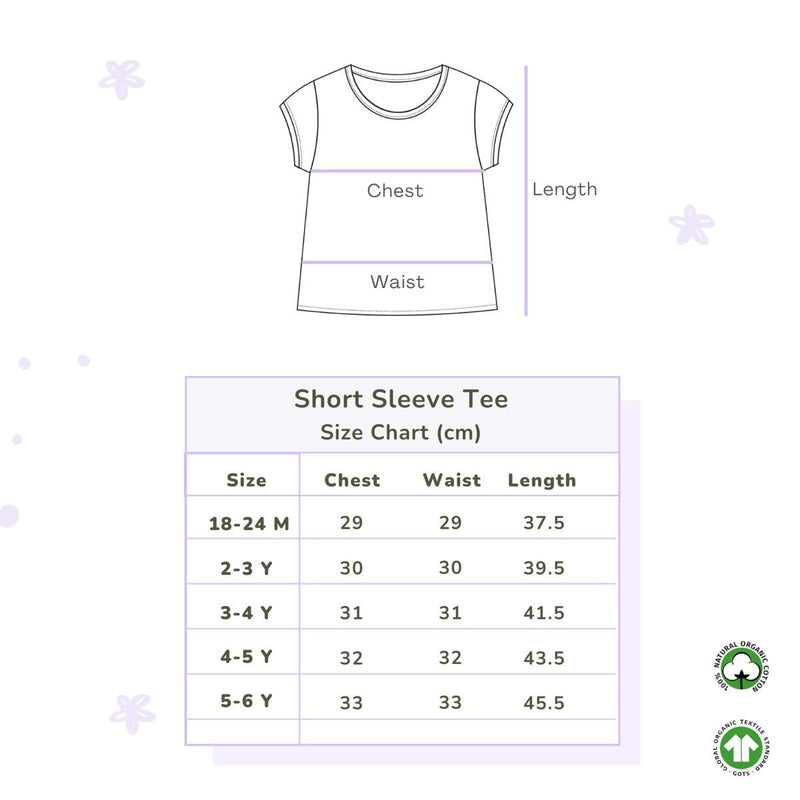 Organic Cotton Short Sleeve Tee - Indian Flora White | Verified Sustainable by Brown Living™