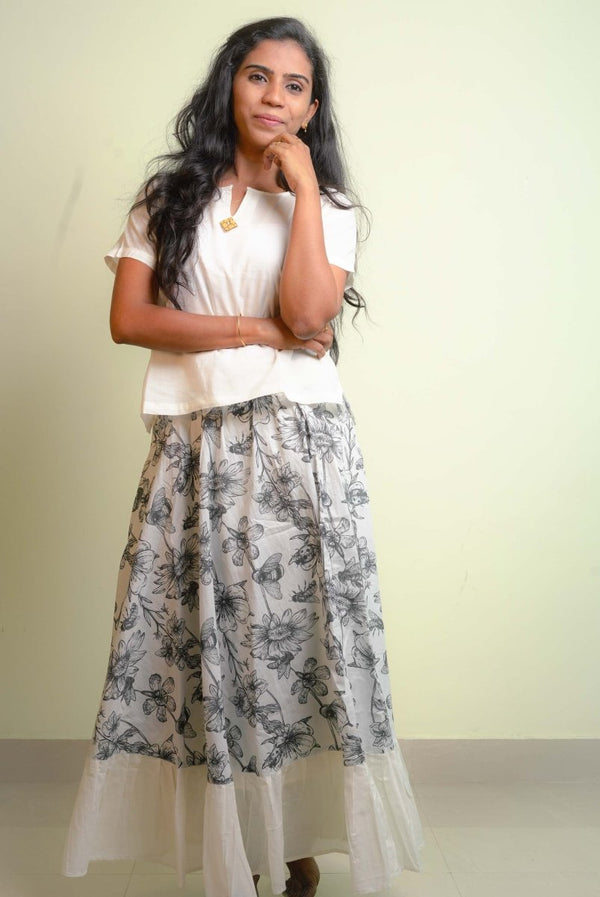 Buy Organic cotton skirt | Long Skirt | Shop Verified Sustainable Womens Skirt on Brown Living™