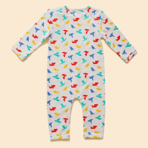 Buy Organic Cotton Sleepsuit- Gummy Birds | Shop Verified Sustainable Kids Sleepsuits on Brown Living™