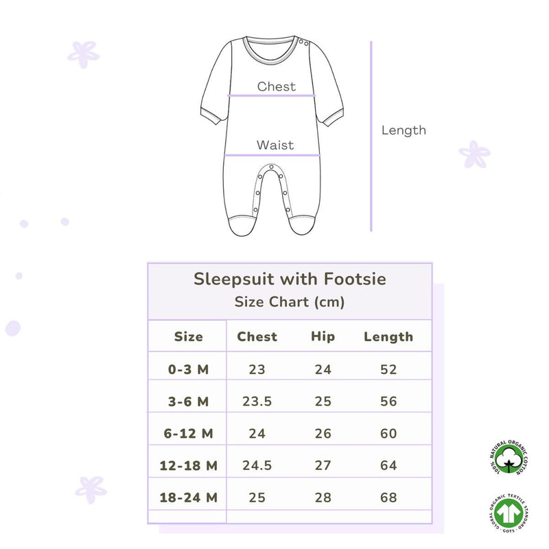 Buy Organic Cotton Sleepsuit with Footsie- Free Float | Shop Verified Sustainable Kids Sleepsuits on Brown Living™