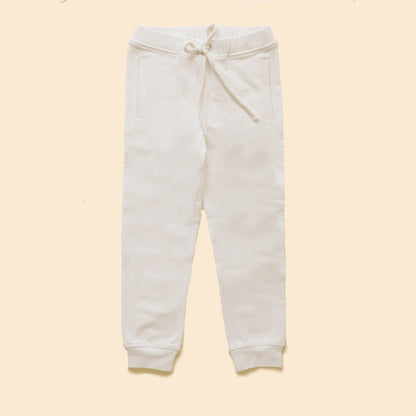 Organic Cotton Unisex Joggers - White | Verified Sustainable by Brown Living™