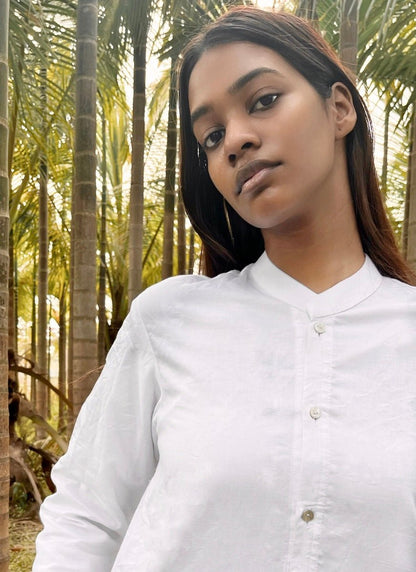 Organic Cotton White Shirt | Summer Shirt for women | Formal Shirt | Verified Sustainable by Brown Living™