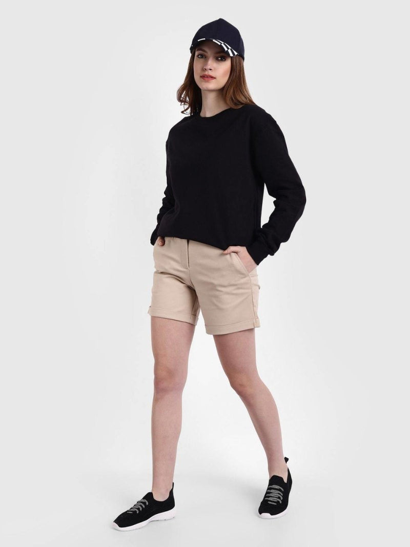 Buy Organic Cotton Women's Black Sweatshirt | Pure Organic Cotton fleece | Women's Winter Collection | Shop Verified Sustainable Products on Brown Living