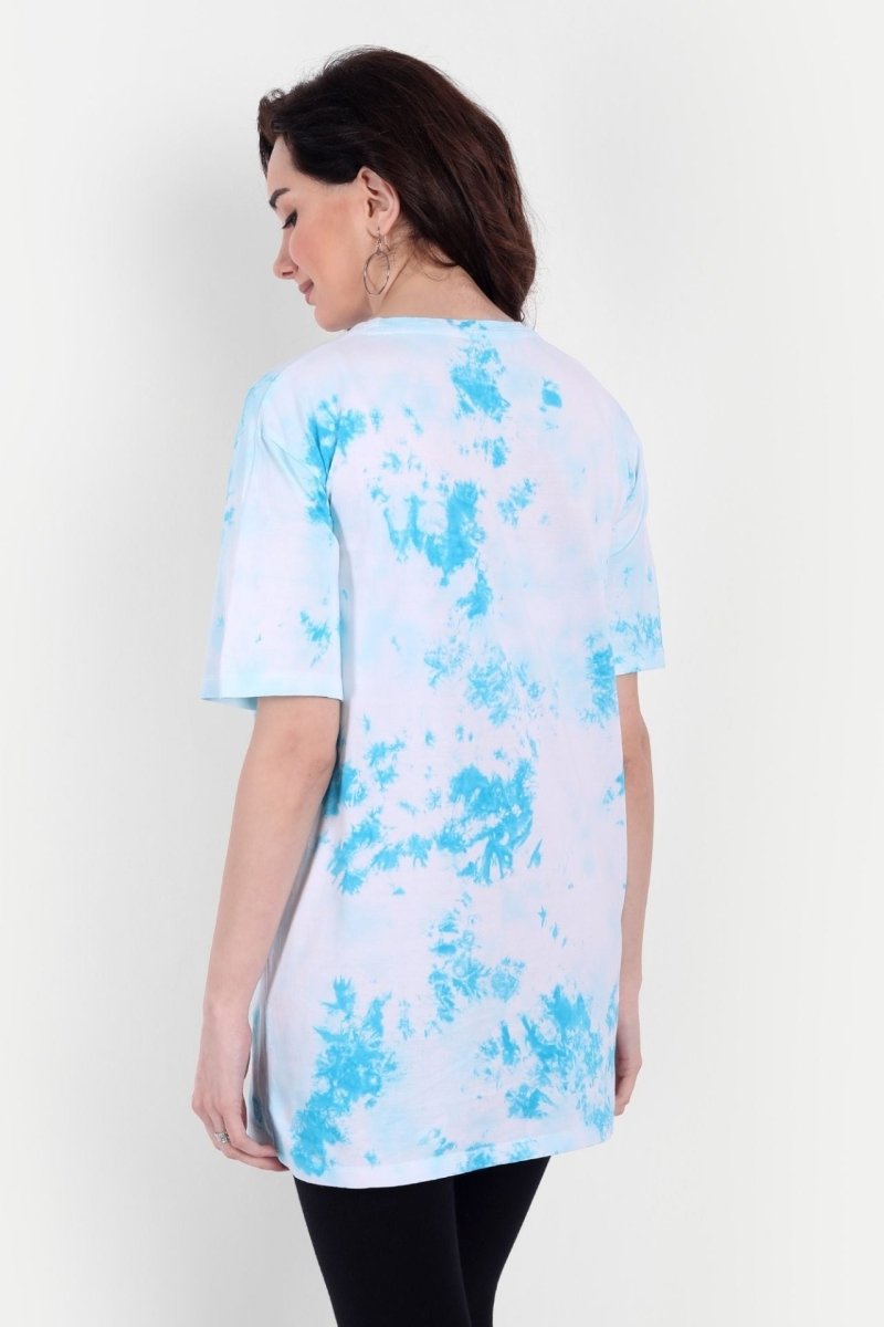 Buy Organic Cotton Women's Tie-Dye Tee | Alaskan Blue | Shop Verified Sustainable Products on Brown Living
