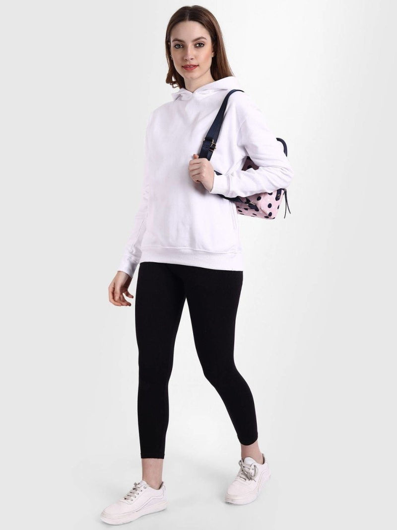 Buy Organic Cotton Women's White Hoodie | Pure Organic Cotton fleece | Winter Collection Women Hoodie | Shop Verified Sustainable Products on Brown Living