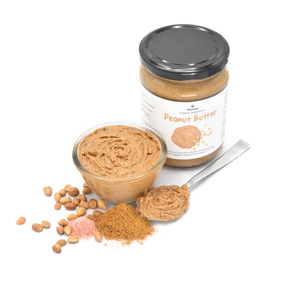 Organic Creamy Peanut Butter 500g - Sweetened with Jaggery – Jams & Spreads on Brown Living™. SKU: 1DS - PbCreS5H. Img 1.