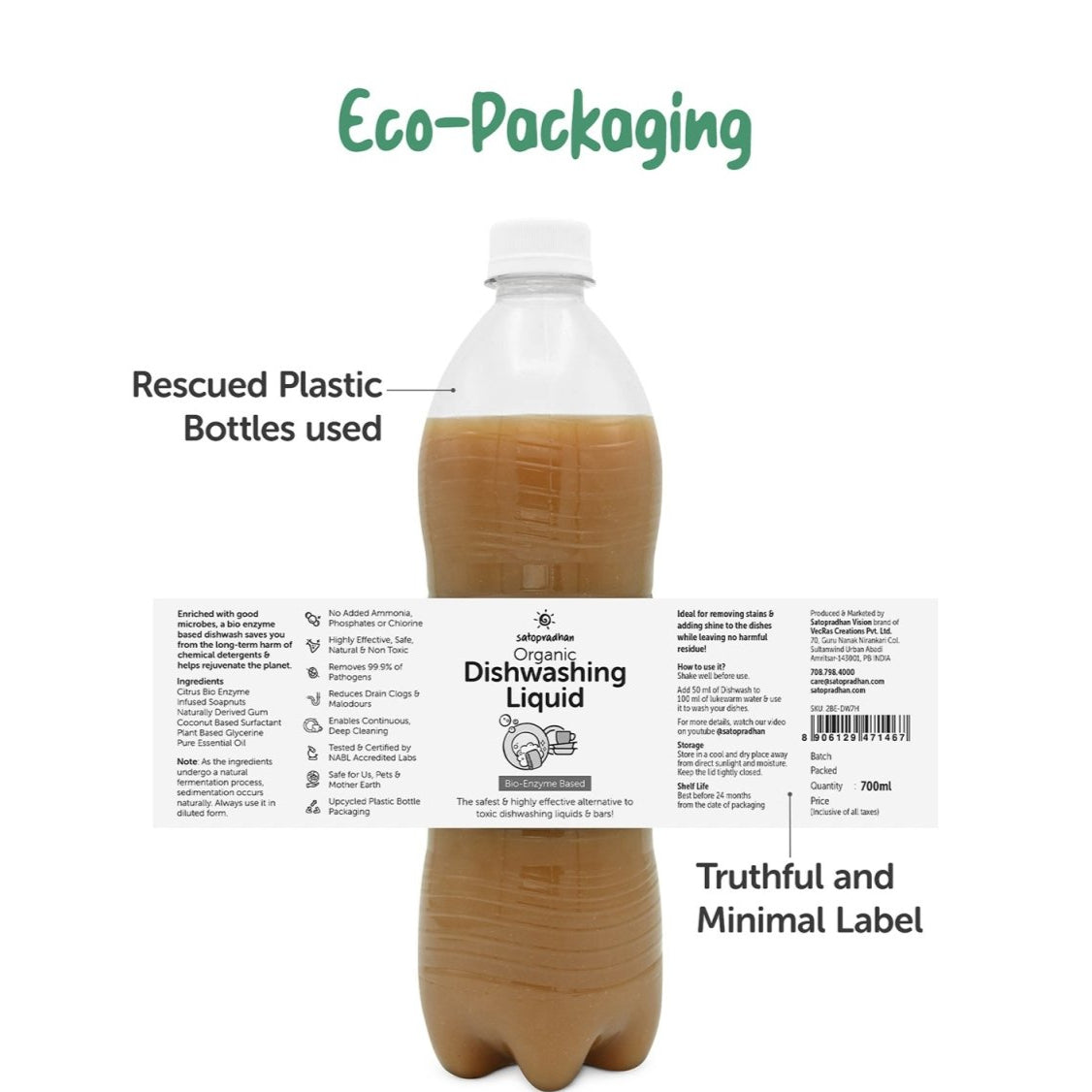 Organic Dishwashing Liquid 750 ml | Disinfects Utensils – Cleaning Products on Brown Living™. SKU: 4BC_ODL - 75T. Img 6.