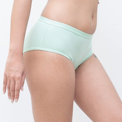Organic Everyday Hipster Panty - Greenfig (3pc) – Womens Underwear on Brown Living™. SKU: HIPGREENM. Img 5.