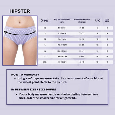 Organic Everyday Hipster Panty - Lavender Checks (3pc) – Womens Underwear on Brown Living™. SKU: HIPCHECKM. Img 8.