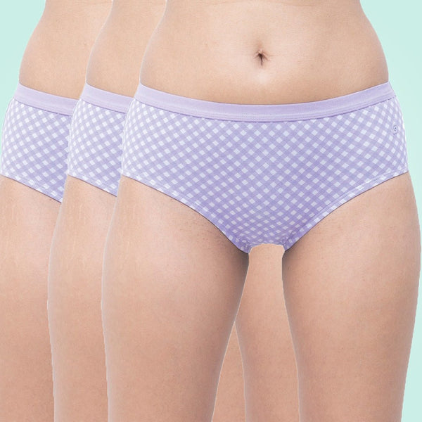 Buy Lavennder Women's Cotton Brown Innerwear Periods Panties Brif