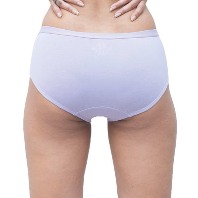 Organic Everyday Hipster Undies - Lavender - Set of 3 – Womens Underwear on Brown Living™. SKU: HIPLAVXS. Img 3.