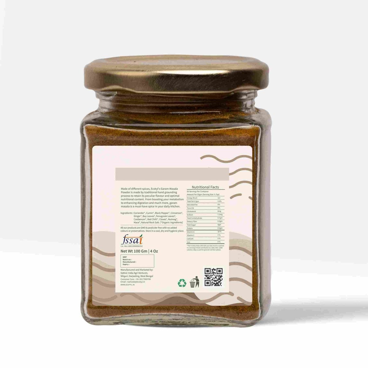 Organic Garam Masala Powder - 100g | Verified Sustainable by Brown Living™