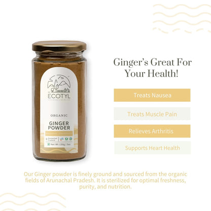 Organic Ginger Powder - Set of 2 (150 g Each) | Verified Sustainable by Brown Living™