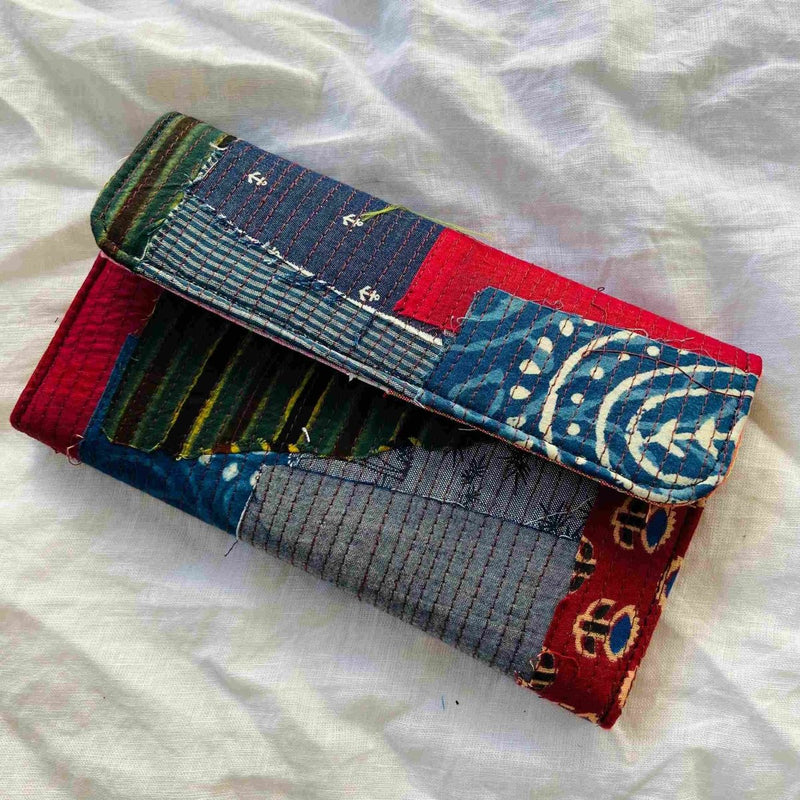Buy Organic Handwoven Naturally dyed- Women Wallets - Patchwork | Shop Verified Sustainable Womens Wallet on Brown Living™