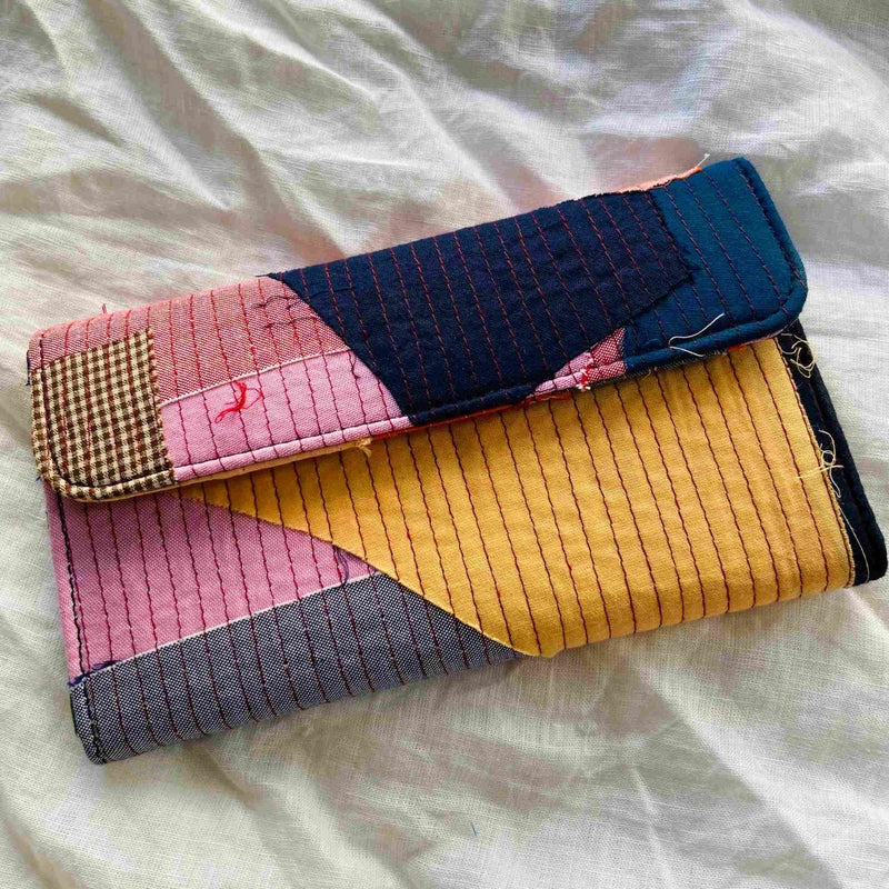 Buy Organic Handwoven Naturally dyed- Women Wallets - Patchwork | Shop Verified Sustainable Products on Brown Living