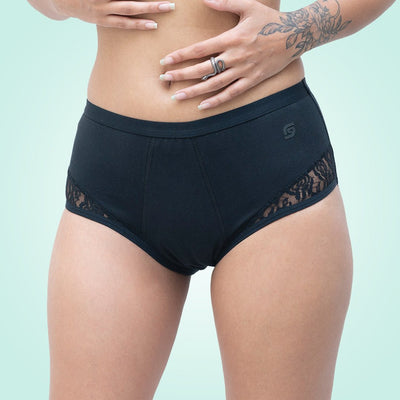 Organic Incontinence Leakproof Underwear (Brief) (1pc) – Womens Underwear on Brown Living™. SKU: INCBRIEFXS. Img 1.