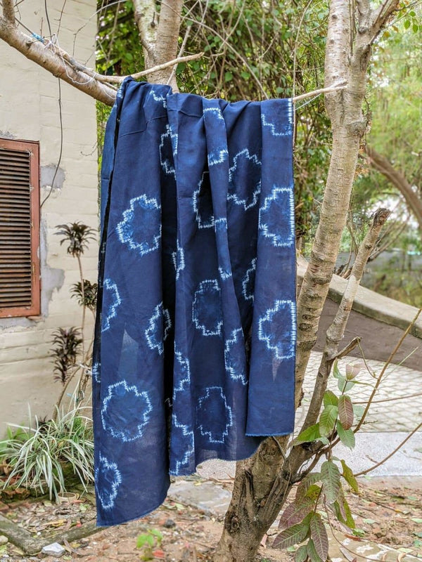 Buy Organic Indigo Shibori Fabrics | Shop Verified Sustainable Textiles on Brown Living™