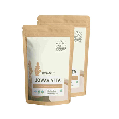 Organic Jowar Atta - 800g (400g x 2 packs) | Verified Sustainable by Brown Living™