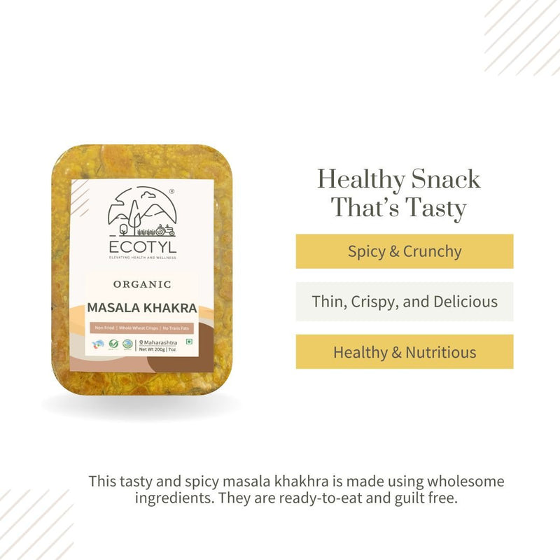 Buy Organic Masala Khakra - Set of 2 (200 g Each) | Shop Verified Sustainable Healthy Snacks on Brown Living™