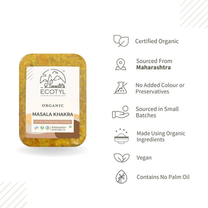 Organic Masala Khakra - Set of 2 (200 g Each) | Verified Sustainable by Brown Living™