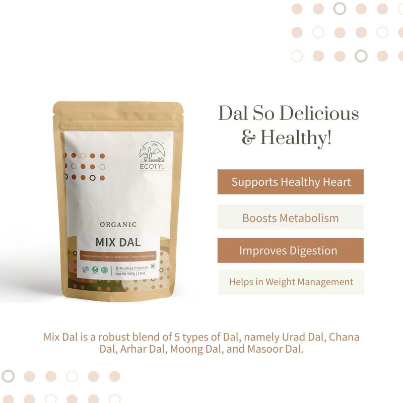 Buy Organic Mix Dal - Set of 2 | Shop Verified Sustainable Products on Brown Living