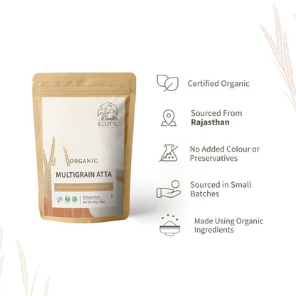 Organic Multigrain Atta - Set of 2 (500 g Each) | Verified Sustainable by Brown Living™