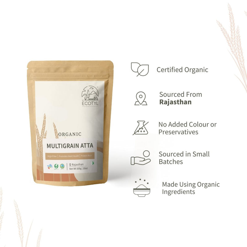 Buy Organic Multigrain Atta - Set of 2 (500 g Each) | Shop Verified Sustainable Cooking & Baking Supplies on Brown Living™