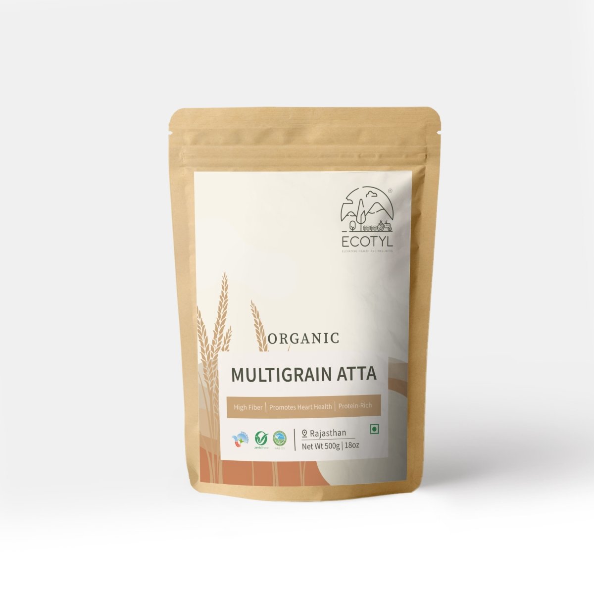 Organic Multigrain Atta - Set of 2 (500 g Each) | Verified Sustainable by Brown Living™