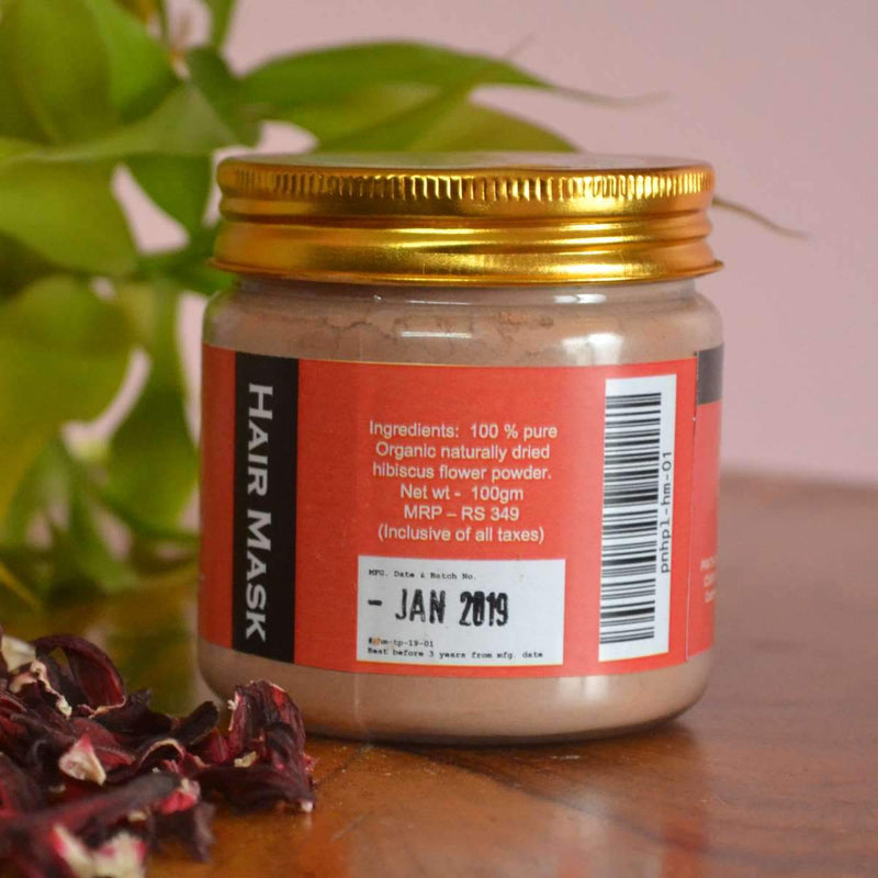 Buy Organic Pure Hibiscus Flower Powder | Hair Mask | Shop Verified Sustainable Products on Brown Living
