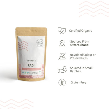 Organic Ragi (Finger Millet) - Set of 2 (250 G) | Verified Sustainable by Brown Living™