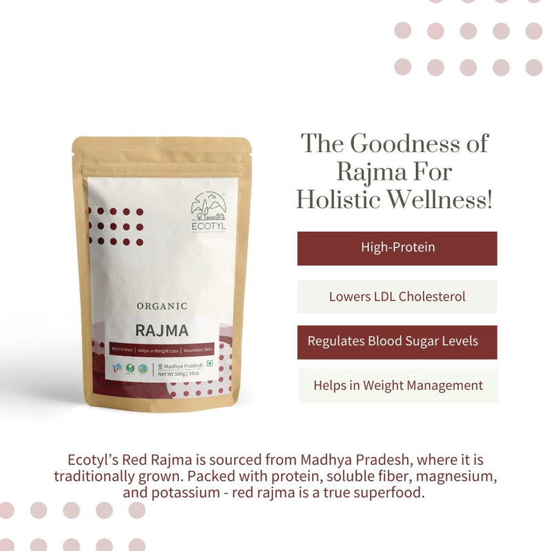 Buy Organic Red Rajma- 500 g | Shop Verified Sustainable Cereal & Meusli on Brown Living™