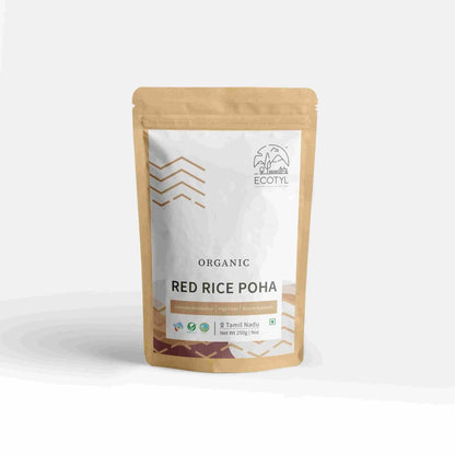 Organic Red Rice Poha - Set of 2 (250 g Each) | Verified Sustainable by Brown Living™