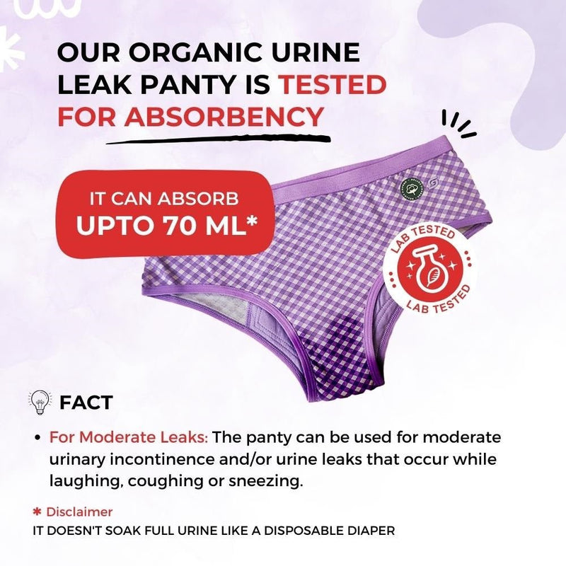 Organic Reusable Incontinence Underwear For Women, Absorbent and  Leak-Proof, Ladies Panties, Women Panties, वोमेन उन्देर्वेअर - Living Brown  Private Limited, Mumbai