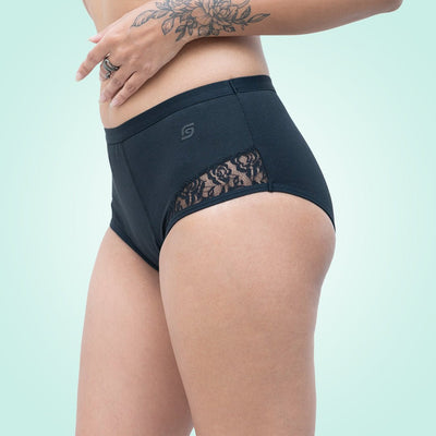 Organic Reusable Leakproof Period Panty (Brief) (1pc) – Womens Underwear on Brown Living™. SKU: ORGBRIEFXS. Img 3.