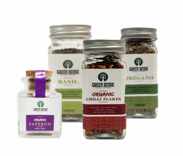 Buy Organic Super Food & Culinary Herbs Combo - Pack of 4 | Shop Verified Sustainable Seasonings & Spices on Brown Living™