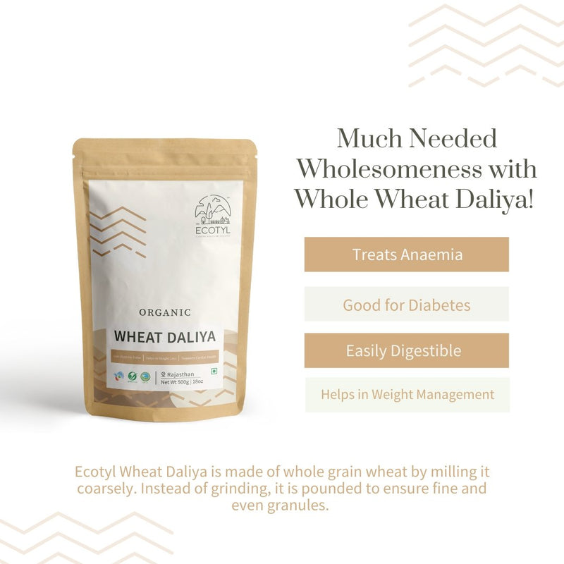 Buy Organic Wheat Daliya - Set of 2 | Shop Verified Sustainable Products on Brown Living