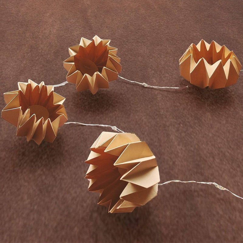 Buy Origami Buntings Beige Festive Lights | Shop Verified Sustainable Lamps & Lighting on Brown Living™