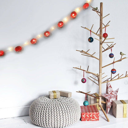 Origami Buntings Orange Festive Lights | Verified Sustainable by Brown Living™