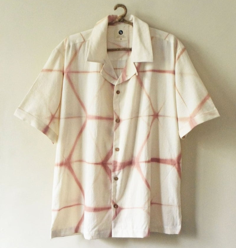 Origami Coco Shirt naturally dyed with madder and coconut husk | Verified Sustainable by Brown Living™