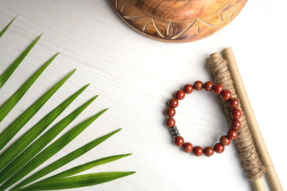 ORIGINAL RED JASPER BRACELET FOR BALANCE, ENDURANCE AND EMOTIONAL WELLBEING | Verified Sustainable by Brown Living™
